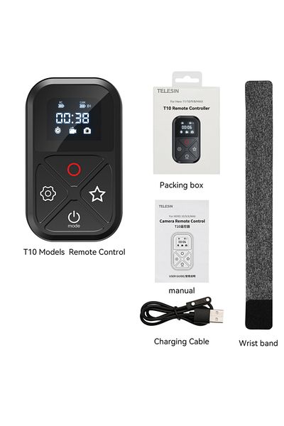 OTMIL Without lock TELESIN T10 Bluetooth Remote Control for GoPro Hero 11 10 9 8Max with Wrist Band 80M Wi