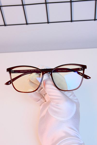 LOOKUP Blue Magnificence Protected Screen Glasses Unisex Optical Compatible Tr90 Unbreakable Transparent Glass