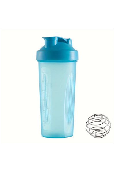 Choice Blue Large Sports Shaker Cup With Metal Stirring Ball For Protein Powder Shake Drink Mixing Sports W
