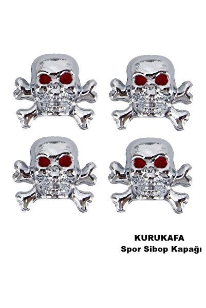 midline sibop kapağı kurukafa model krom   kuru kafa logo sibop kapağı 4 prç ...