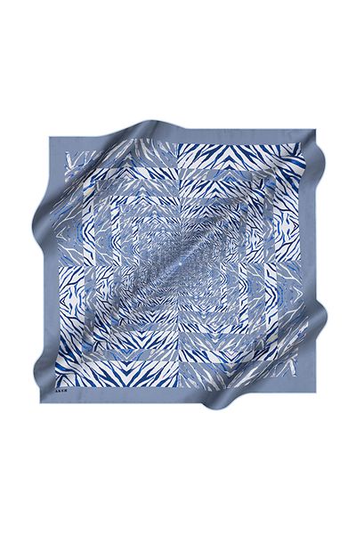 Aker Eșarfă din satin creponat de mătase cu modele geometrice