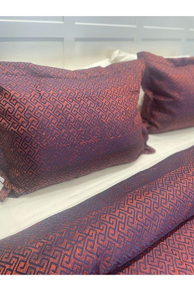 Lucien Home Jacquard Geometric Pattern Double Bedspread Set