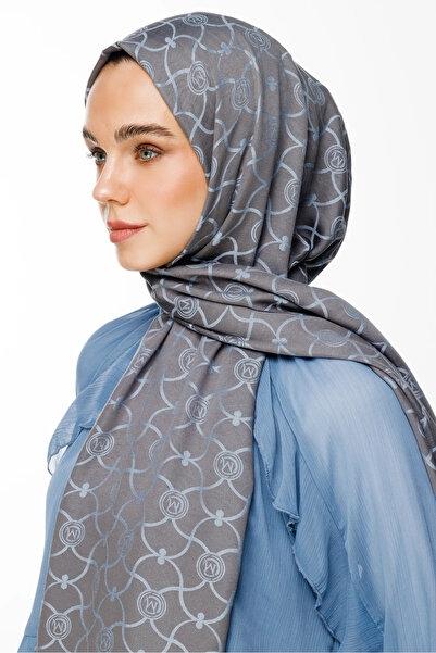 Mooncorn Marrakech Pattern Reversible Throw Blanket Dark Grey-Light Blue