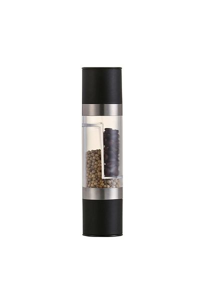 Choice Black Salt And Pepper Grinder 2 In 1 Manual Stainless Steel Salt Pepper Mills With Adjustable Cerami
