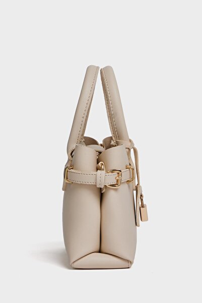 Madamra Geantă de mână și de umăr cu mini blocare crem pentru femei