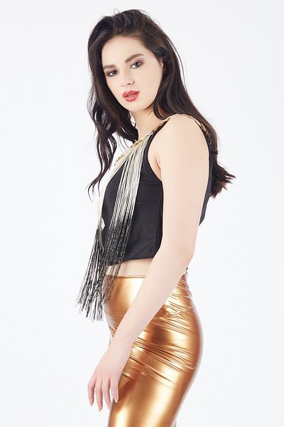 Sense Collar Hair Braided Blouse_blz32274 Black