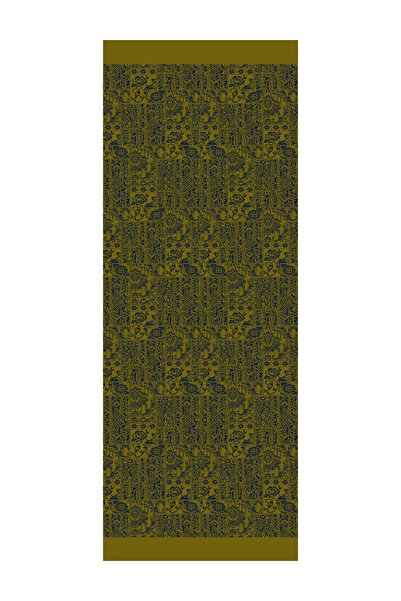 Mooncorn Σάλι διπλής όψης με σχέδιο χέννας Ναυτικό μπλε-πράσινο λαδί