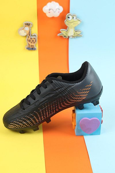 Moda Lime Cizme de fotbal pentru băieți Turf Field Pantofi de fotbal pentru băieți Pantofi sport de fotbal cu vârfuri