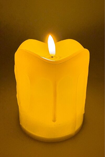 BeySüS Pilli Led Mum Kalın 10 Cm