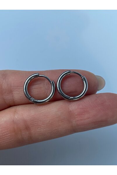kurukafagift Çelik Düz Halka Küpe 1 Çift