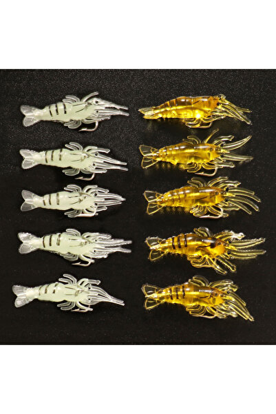 Choice 303-مجموعة ألوان متنوعة، 10 قطع من طُعم صيد السمك الناعم على شكل روبيا...