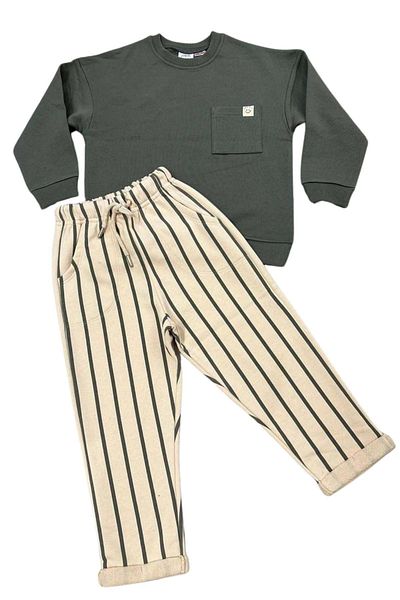 Waka Waka Set de trening pentru băiat cu pantaloni în dungi - Detaliu de buzunar