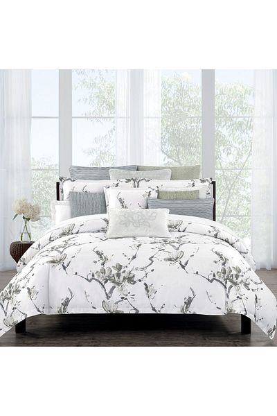 Orange Bed & Bath Shangai Double Size Comforter Set 8 pieces  -100% cotton - Green -274 × 244  cm