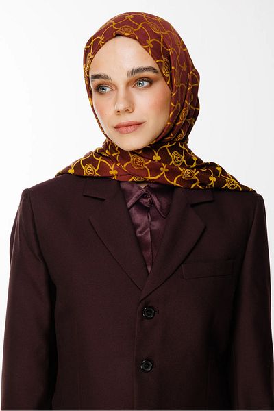Mooncorn Κίτρινο σάλι διπλής όψης Marrakech Pattern