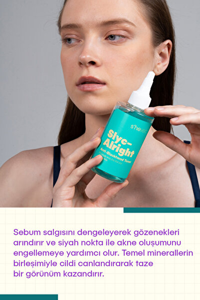 SHE VEC Siyah Nokta Karşıtı ve Gözenek Sıkılaştırıcı Salisilik Asit 200 ml Vegan Tonik Slyc–Alright