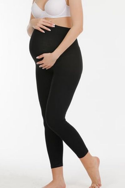 bonbonetti chocolate baby&kids Corset eficient, ajustare a taliei, confortabilă, casual, solidă, din bumbac negru, jambiere de maternitate, pantaloni, jambiere