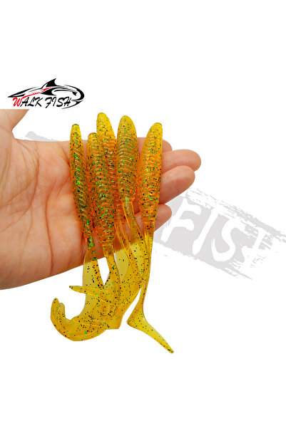 Choice D 4 WALK FISH 5 قطع طُعم صيد طويل الذيل طُعم ناعم 13 سم 6 جرام خيط لول...