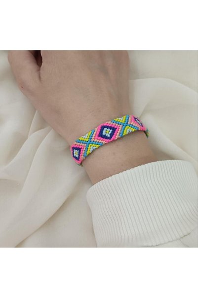 Hd Marketim Bileklik Bohemian Etnik Retro Geometrik Dokuma 1 Adet Bilezik Aks...