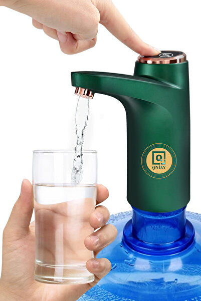 QNİAY Premium Taşınabilir Otomatik Damacana Su Pompası Şarj Edilebilir Su Pompası Kamp Karavan Ev Ofis Tip