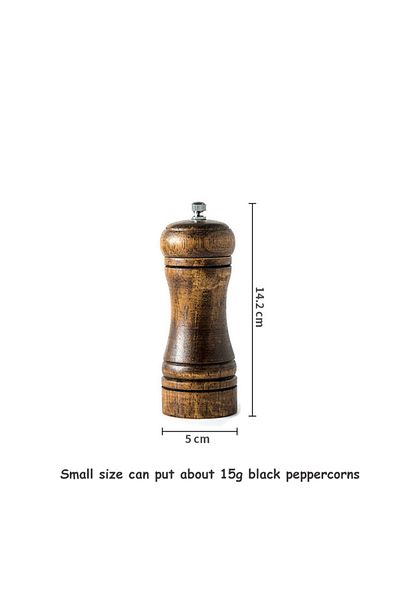 Choice 5 inch 5" 8" 10"  Salt and Pepper Grinder, Solid Wood Spice Pepper Mill with Strong Adjustable Ceram