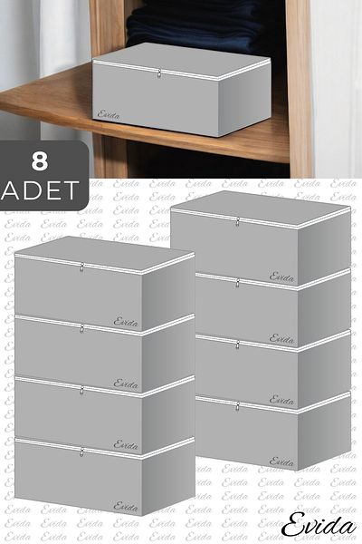 Evida 8 Oversized Sofa Bed and Storage Bags - Comforter and Clothing Storage Coverage - 60X40X22 cm - Anthracite