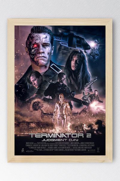Saturn Pictură cu cadru Terminator 2 - Pictură cu poster de film Terminator