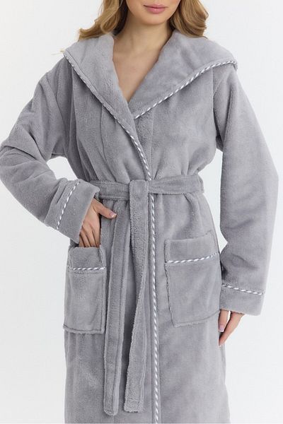 Mulberry Triga Hooded Women's Bathrobe 100% Cotton