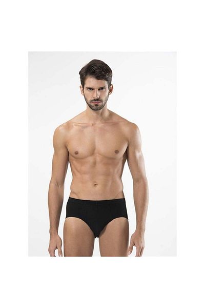 TÜREN 155 Ribana Kom Ανδρικό Slip Διπλό Πακέτο-μαύρο