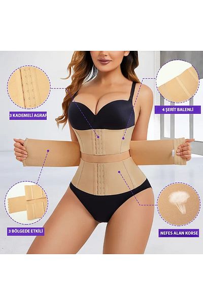SWEAT FAST Latex Waist Corset with Agraph Hourglass Belly Waist Basen Premium Recovery Corset
