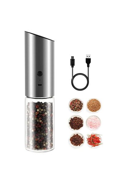 Choice 1pcs Electric Salt And Pepper Grinder Set Usb Rechargeable Eletric Pepper Mill Shakers Automatic Spi
