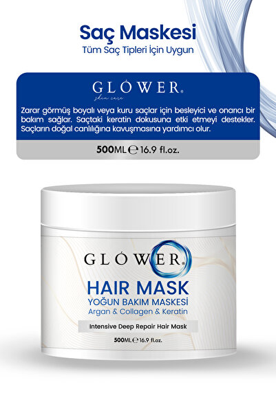 GLOWER SKİN CARE Hair Botox Saç Maskesi - Besleyici ve Koruyucu Etki 500ML