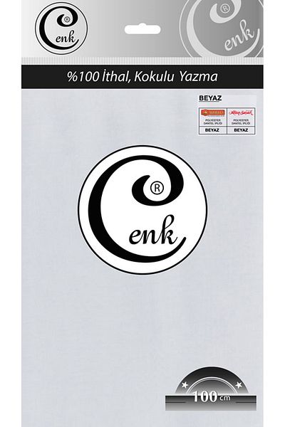 Cenk Μονόχρωμη τσάντα 100 cm Writing - 0301 - 000-λευκό