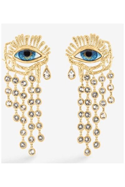 Venus Design Çelik Tasarım Taşlı Göz Küpe