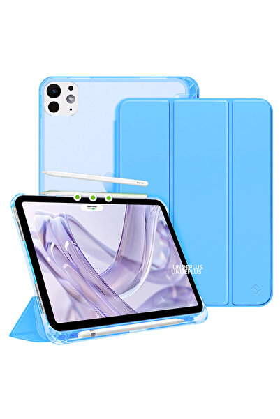 AQUA AKSESUAR İpad Pro 11 1/2/3/4. Uyumlu Nesil Kılıf Pu Deri Smart Standlı C...