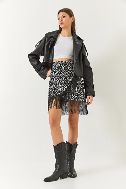 Bianco Lucci Női pakolás részletes mintás bojtos szoknya DE 380038 60261432