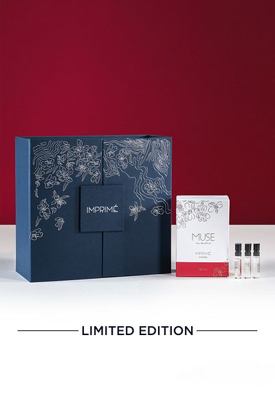 Imprime مجموعة هدايا Muse EDP: عطور زهرية وفواكه (الكشمش الفرنسي، اللافندر، الياسمين، الفانيليا، المسك، العنبر)