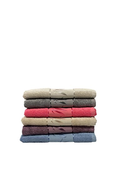 Nurpak Bambu 6'lı Jakarlı 50x90 Elyüz Havlu 260