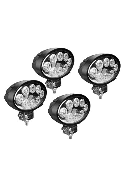 reyoto 4 Adet 8 Power Ledli Oval 9-60 Volt 24w Ip67 Çalışma Lambası