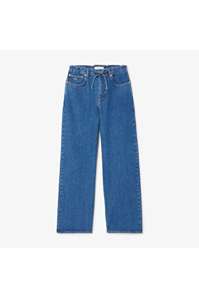 Lacoste Kadın Wide Leg Denim Mavi Jean