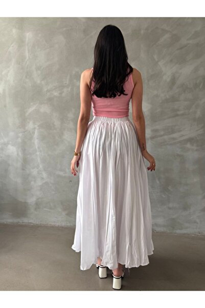 ZF BUTİK Довга спідниця-кльош - розкльошена зі зморшкуватою гумкою на талії