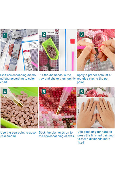 EleganTShoP 5D Yapışan Boncuk Goblen Mozaik Tablo Pano 40 x 50 cm 76404