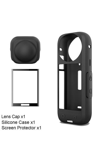 ORBMART E2184-A-E2181 Screen Protector Curved Protective Soft Film for Insta360 X4 Silicone Case Cover Lens