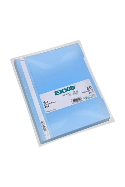 Exxo Light Blue Plastic Ring Binder - Pack of 50