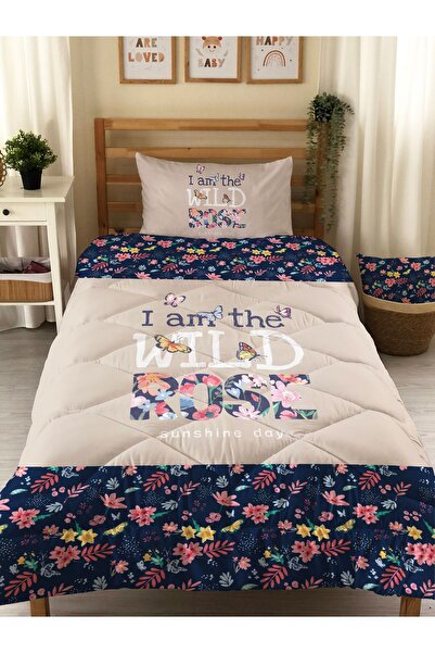 Evmila Двосторонній ковдра з квітковим візерунком - односпальний комплект для...