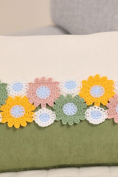 Aisha's Design علبة ديرلينك مزدوجة اللون بزخارف زهور مقاس 50x30 سم، K-445