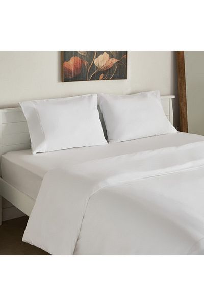 Home Box Purely Percale 3-Piece Super King Duvet Cover Set - 240x220 cm