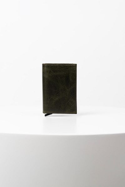 BAYDERİ Genuine Leather Valde - Card Holder Wallet with Mechanism