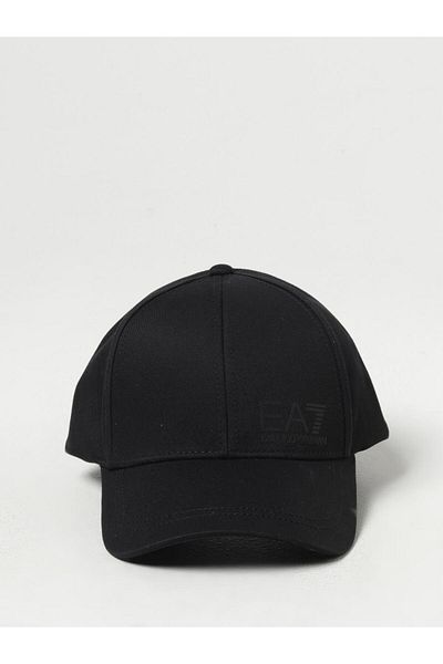 EA7 Ελαφρύ μαύρο βαμβακερό αθλητικό καπέλο - Unisex, αναπνεύσιμο 7X 000005   AF11989-MC005