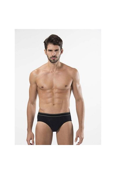 TÜREN 166 Lycra Ανδρικές Παντόφλες - Μαύρες