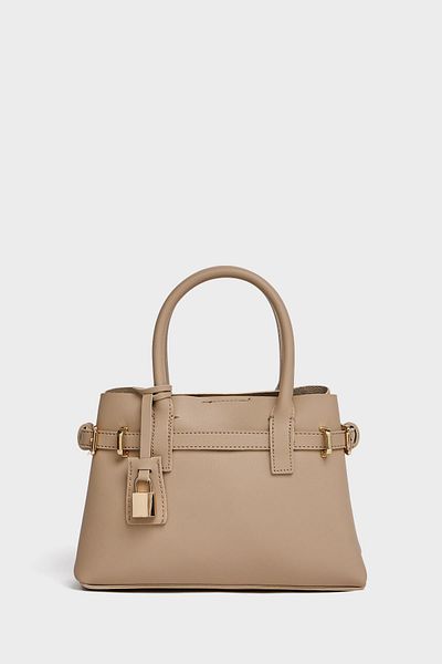 Madamra Mink Women's Mini Lock Detailed Hand and Shoulder Bag